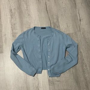 Women’s size extra small baby blue cropped cardigan
